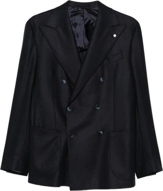 Luigi Bianchi Mantova Blazer doppiopetto in lana - Blu