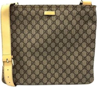 Gucci Pre-owned Cross Body Bags, female, Brown, Size: ONE SIZE Pre-owned GG Supreme Shoulder Bag