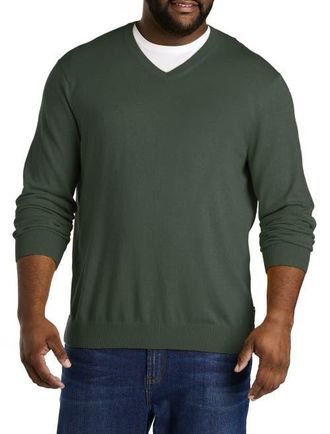 Nautica Big & Tall Navtech Crewneck Sweater in Deep Forest at Nordstrom, Size 3X Big