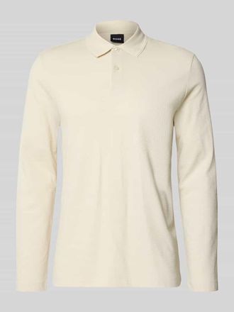 HUGO BOSS Regular Fit Poloshirt aus Baumwoll-Mix Modell PITTMAN 240 in Offwhite, Größe XXXL