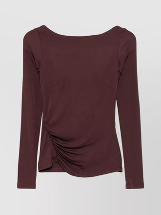 Elisabetta Franchi boat neck open back top