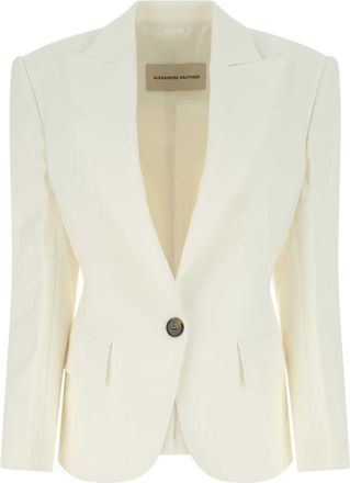 Alexandre Vauthier Ivory stretch viscose blend blazer