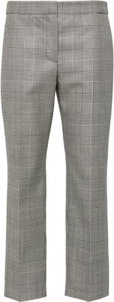 Alexander McQueen Price Of Wales trousers - women - Cupro/Wool - 40 - Black