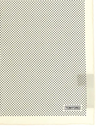 Tom Ford Polka Dot Silk Scarf - Cream