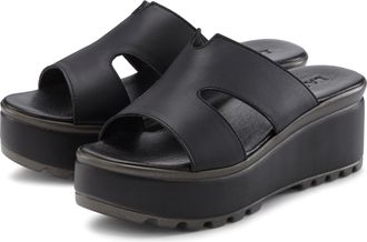 Lascana Pantolette LASCANA Sandale, Sommerschuh, Mule, Damen, Gr. 35, schwarz, Obermaterial: 100% Schafsleder. Decksohle: 100% Lederimitat. Futter: 100% Synth