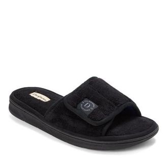 Dearfoams Collin Terry Adjustable Shower Slide Slipper in Black at Nordstrom, Size X-Large