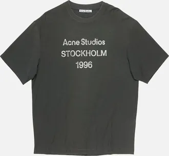 Acne Studios Mens Acne Studios Stockholm Logo T-Shirt in Faded Black - Size: 38
