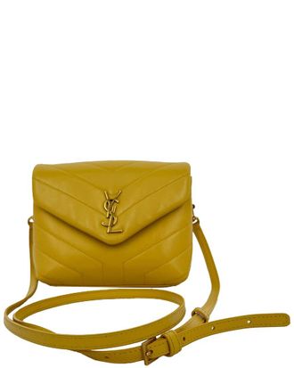 Saint Laurent Yellow Calfskin Leather Loulou Toy Crossbody (Authentic Pre- Loved)