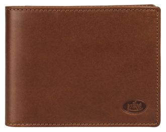 Pik&eacute; Geldb&ouml;rse PIK&Eacute;, Herren, braun, Leder, leicht gl&auml;nzend, unifarben, Kleinlederwaren Geldb&ouml;rse, echt Leder