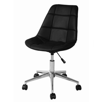 BIZZOTTO Sedia In Ecopelle Con Ruote Per Cameretta Moderna relaxing -nero