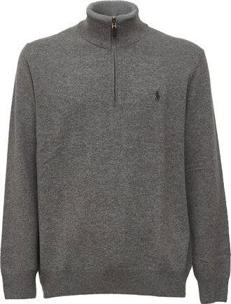 Polo Ralph Lauren Merino Ribbed Half-Zip Wool Pullover