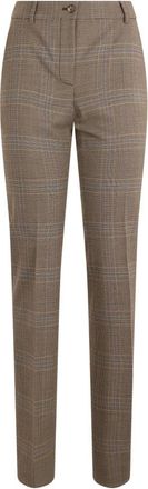 Moschino Geklede Broek - Dames - Straight fit broeken - Bruin - XS - Wol - Broeken