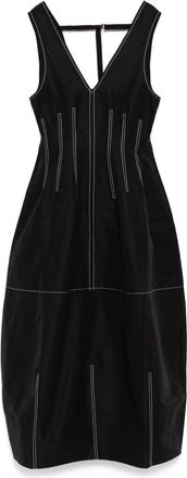 Lee Mathews V-neck dress - Black