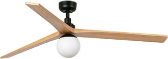 Faro Barcelona Klim L Ventilador Negro/pino E27 Tuya Fsc