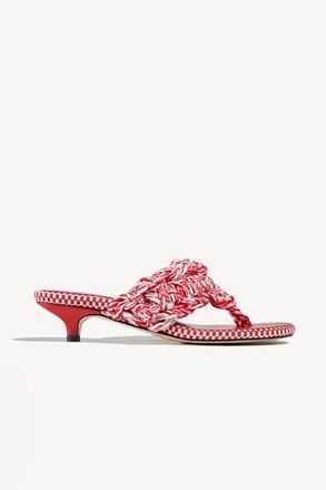 Amambaih Leandra Thong Mules in Ivory Red at Nordstrom, Size 40