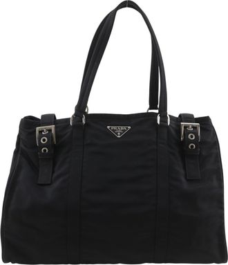 Prada Black Nylon Tote Bag (Pre-Owned)