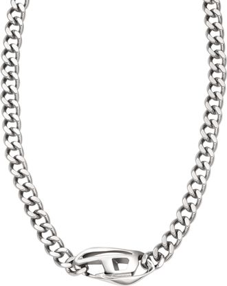 Diesel Mens Stainless Steel Chain Necklace