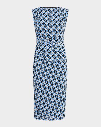 オールインワン・サロペット Diane Von Furstenberg Geometric Print Midi Chemisier Dress Diane von Furstenberg Midi Geometric Wrap Dresses for sale