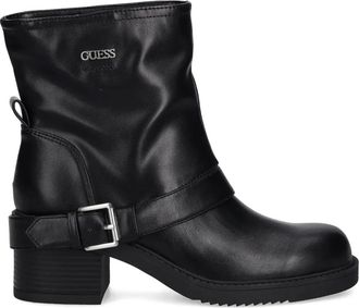 Guess Co buckled-strap ankle boots - women - Calf Leather/Calf Leather/Rubber - 37 - Black