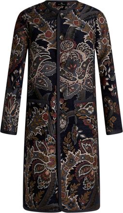 Etro paisley-print reversible coat - women - Cotton/Polyester/Polyester/Viscose/Cotton/Modal - 40 - Black