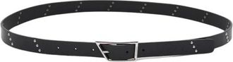 Closed Leren Riem met Noppen - Dames - Riemen - Zwart - L - Leer - Accessoires