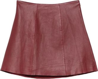 By Malene Birger Short Skirts - Dames - Leren & Su&egrave;de rokken - Rood - 2XS - Rokken