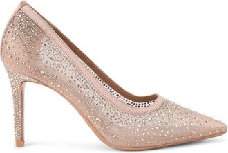 Carvela Womens Lovebird Mesh Heels - Blush Fabric - Size UK 7