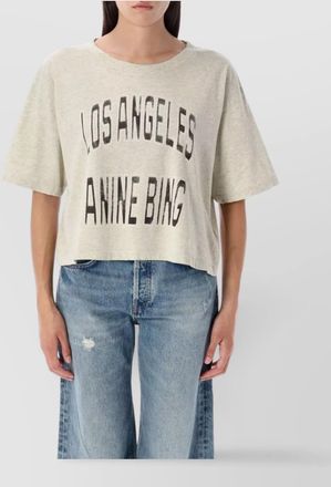 Anine Bing cotton cropped t-shirt