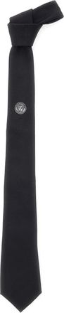 Versace Medusa Zijden Stropdas - Heren - Stropdassen - Zwart - ONE Size - Accessoires