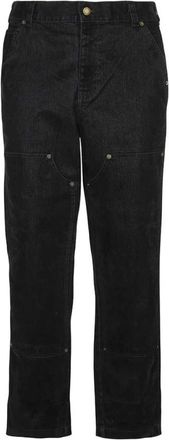 Dickies Denim Katoenen Broek met Goudkleurige Klinknagels - Heren - Straight fit broeken - Zwart - W30 - Katoen - Broeken