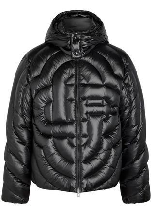 Casablanca Casablanca Monogram Quilted Shell Jacket - Black - XL