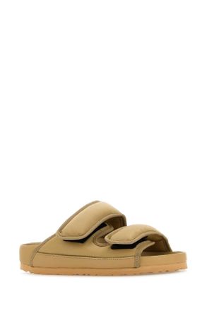 Birkenstock Womens Beige Fabric Cosny Slippers Taffybeige Flat Shoes