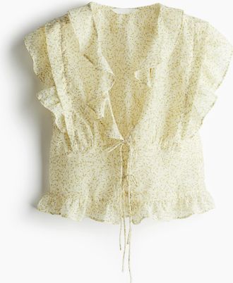 H&M Bluse mit Volants - White