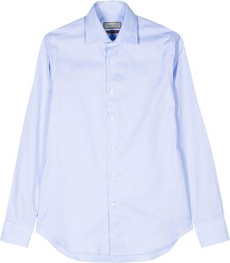 Canali long-sleeve cotton shirt - men - Cotton - 39 - Blue