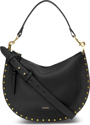 Isabel Marant Oskan Soft Zip-Gz Crescent Pebbled Leather Bag