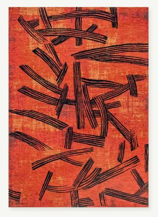 Novatrend Alfombra moderna tejida plana naranja 240x340 cm