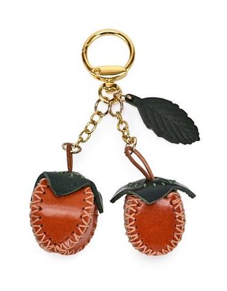 OLD TREND Simi Genuine Leather Mini Fruit Key Charm in Caramel at Nordstrom