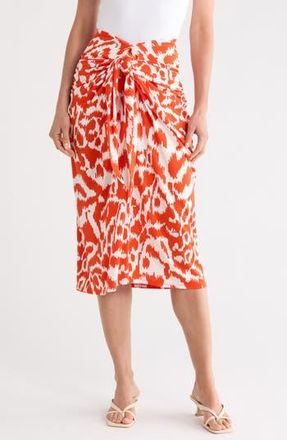 Diane Von F&uuml;rstenberg Mila Printed Skirt in Kupang Orange at Nordstrom Rack, Size Xx-Small