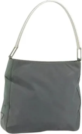 Prada Pre-owned Shoulder Bags, female, Green, Size: ONE SIZE Pre-owned Vintage Nylon Shoulder Bag
