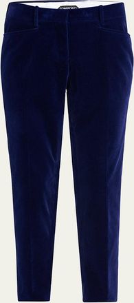 Tom Ford Velvet Slim-Leg Ankle Cigarette Trousers