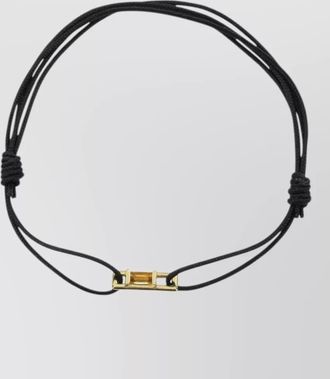 Aliita initial i cord bracelet gold tone accent