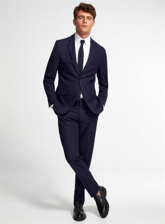Le 31 Mens Monochrome recycled polyester suit Stockholm fit - Slim