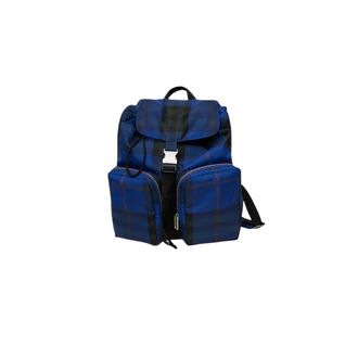 Burberry Medium Check Rugzak - Heren - Tassen - Blauw - Maat: ONE Size Poliester