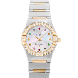 Omega Pre-owned Omega Constellation Quartz Diamond Mens Watch 1367.79.00
