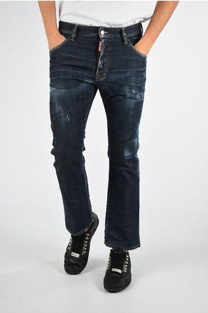 Dsquared2 Stretch Denim Jeans CROPPED FLARE 20cm size 48
