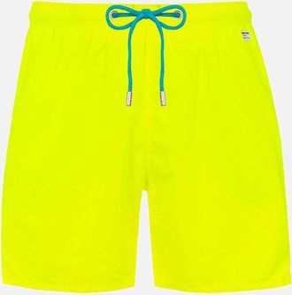 MC2 Saint Barth Man Lightweight Fabric Fluo Yellow Swim Shorts Lighting Pantone Pantone Special Edition