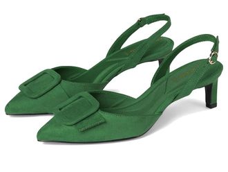 Anne Klein Iva High Womens Heels Green : 6.5 M, Leather/Rubber