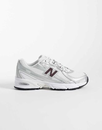 New Balance 740 sneakers bianche e bordeaux-Bianco