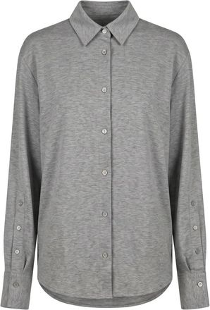Moorer Lange Mouwen Shirt - Dames - Overhemden - Grijs - XS - Katoen - Overhemden