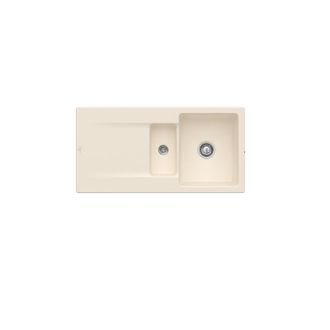 Villeroy & Boch Villeroy&boch - Fregadero 1 1/2 Senos Villeroy Et Boch Siluet 60 R Marfil Ceramicplus Con Desag&uuml;e Autom&aacute;tico